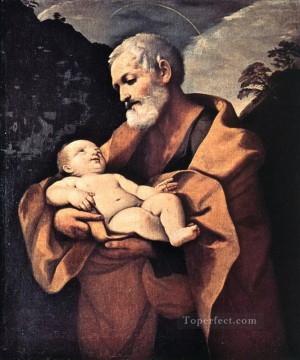  Baroque Oil Painting - St Joseph Baroque Guido Reni